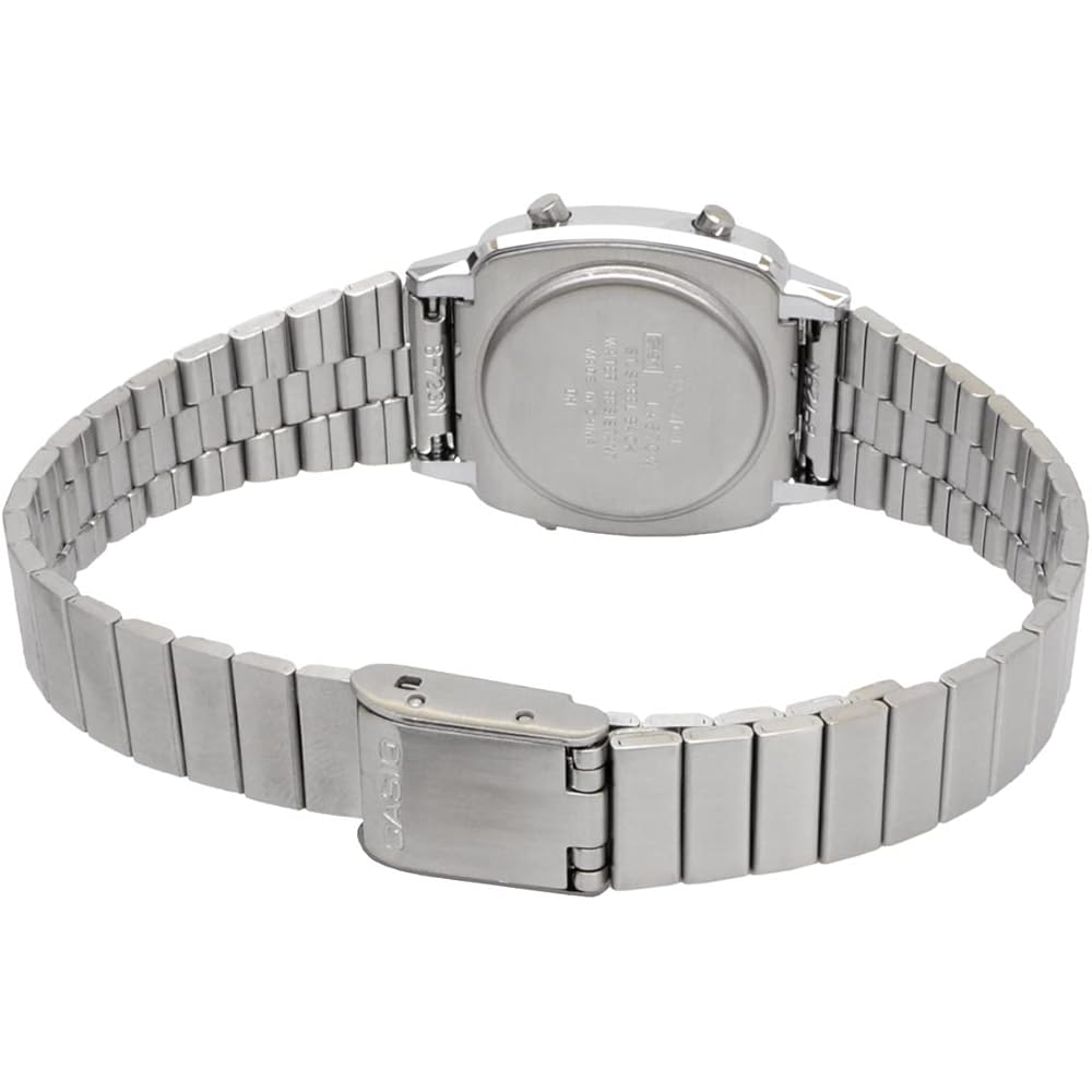 Женские цифровые часы Casio LA670WA-4 Серебристый Бордовый Новый дизайн Модель для зарубежного рынка