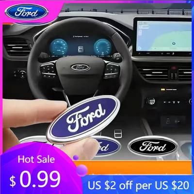 Автомобильная наклейка Ford New 2025 Горячая наклейка-значок на руль автомобиля Для Ford Focus 2 Mk3 F150 Mondeo Max Fusion Ranger Escort E