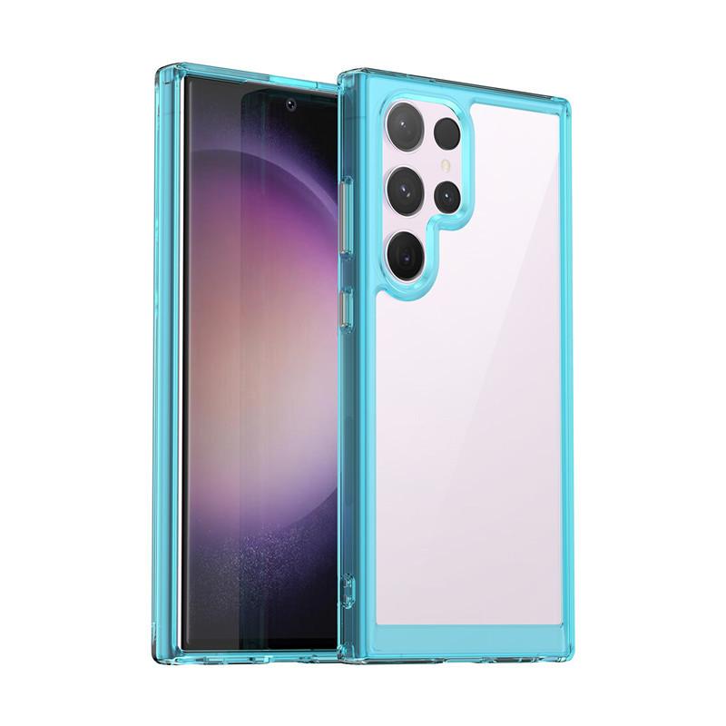 Для Samsung Galaxy S24 Ultra Чехол для Samsung S24 Ultra 5G Чехол Цветной Мягкий Край Силиконовый Прозрачный Бампер Для S24 Ultra