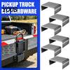 Stake Pocket for Trailer 6Pcs Heavy Duty Steel Weld on Pockets And Truck Bed, Fits Standard Utility Railing Mount 2x4 Stakes, Cargo Pile Slot