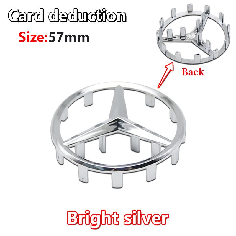 CRX1 52mm 57mm Pins Sticker Car Steering Wheel Emblem Badge For Mercedes Benz C E S Class CLA CLS W212 W205 W204 Styling Accessories