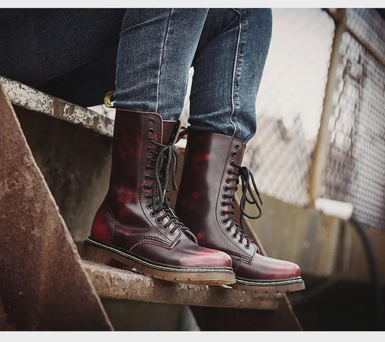 Модные кожаные ботинки на шнуровке для отдыха на открытом воздухе на лето 2022 года для пар