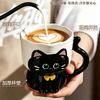 Кружка с мультяшным котом Керамическая рельефная кружка с котом Для любителей Кофеварка для офиса и дома Милая домашняя посуда для питья Декор для журнального столика в гостиной