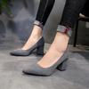 Fashion High Heels Women's 2025 New Women's Shoes Pointed Toe Shallow Mouth Shoes Women's Thick Heel Fashion Shoes Women's Large Size 43