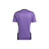 Adidas Colorblock Striped Logo Print V-Neck Short Sleeve Soccer Jersey Men Tops Purple HT8809