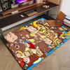 Custom Curious George Mat Personalized Name, Polyester Washable Indoor Entryway Rug, Gift for Christmas, Easter, Thanksgiving Day