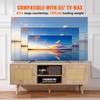 Rattan TV Stand, Boho TV Cabinet for 55 inch TV, Mid Century Modern TV Stand, Rattan TV Console with Adjustable Shelfs for Living Room, Media Room,