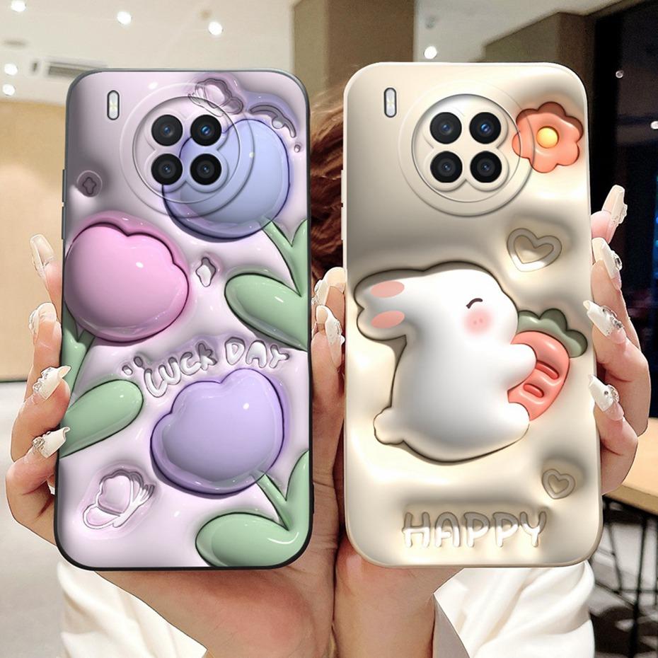 Lens Protective Case For Huawei Nova 8i NEN-L22 NEN-LX1 NEN-LX3 Cute Cartoon Soft Silicone Cover For Huawei Nova8i Phone Cases