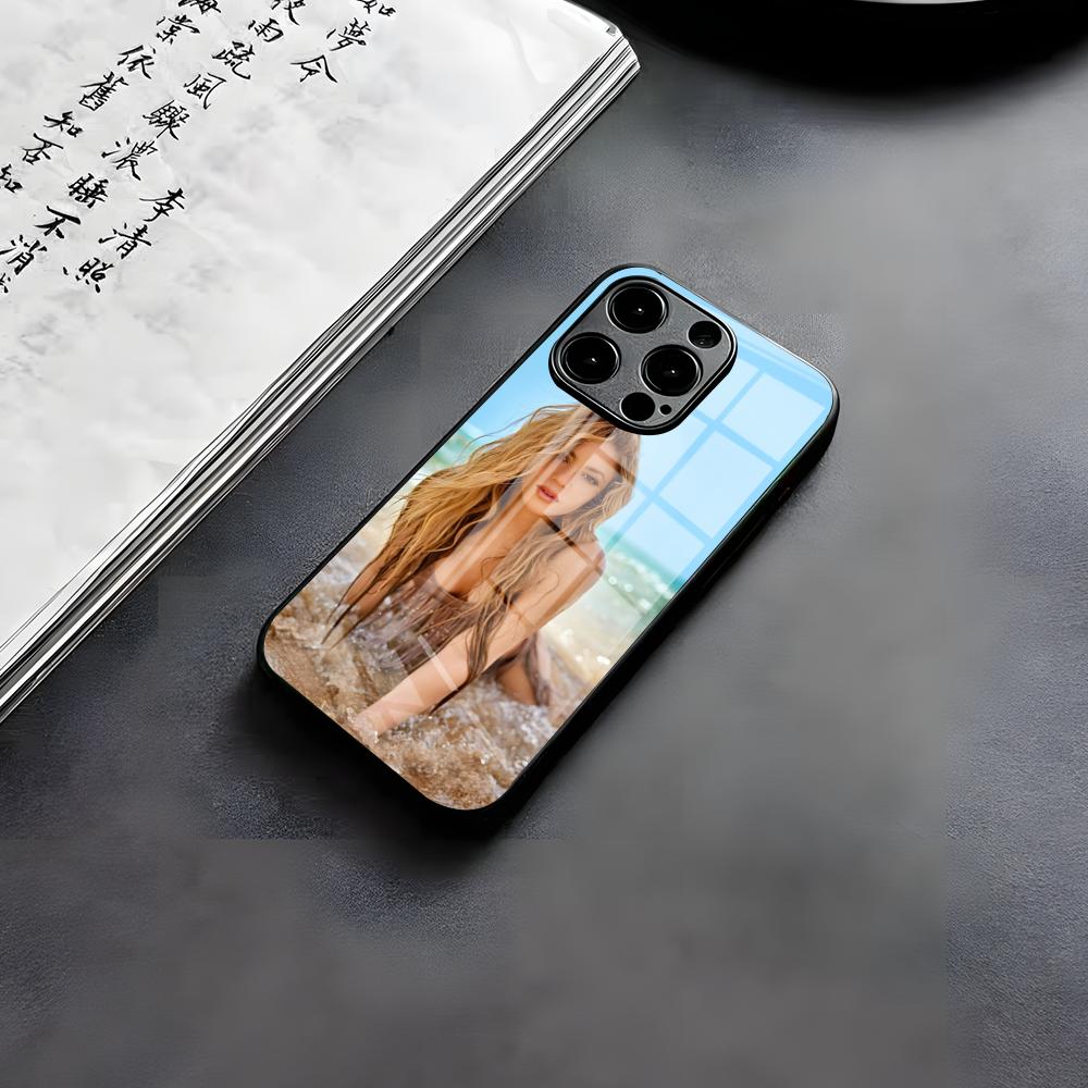 Чехол для телефона Singer Famous S-Shakira для iPhone 17 Air 16 E Pro Max 15 14 13 Mini 12 Pro 11 Max Plus Черная стеклянная крышка