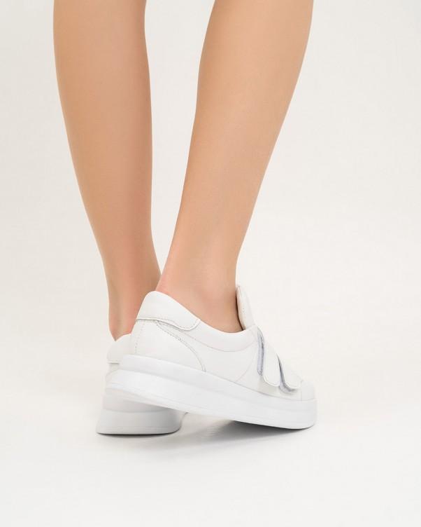 Кожаные кеды на липучках ISSA Plus