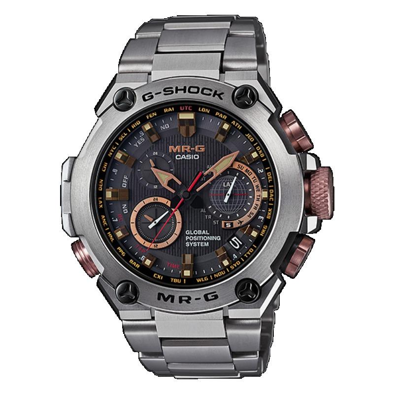 Casio Мужские часы Casio G-SHOCK MRG-G1000DC-1A, аналоговые, кварцевые, из нержавеющей стали, водонепроницаемость 200 м, ударопрочные