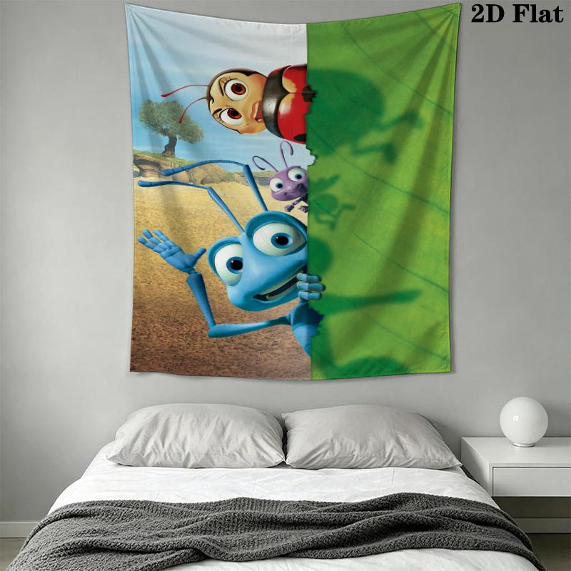 A Bug's Life Wall Tapestry Aesthetic Wall Hanging Printed Fabric Blanket Decorative Tapestries for Bedroom Living Room Home Decor