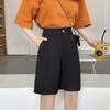 Summer Black Korean Version of High-waisted Straight Loose New Summer Casual Wide-leg Five-point Pants