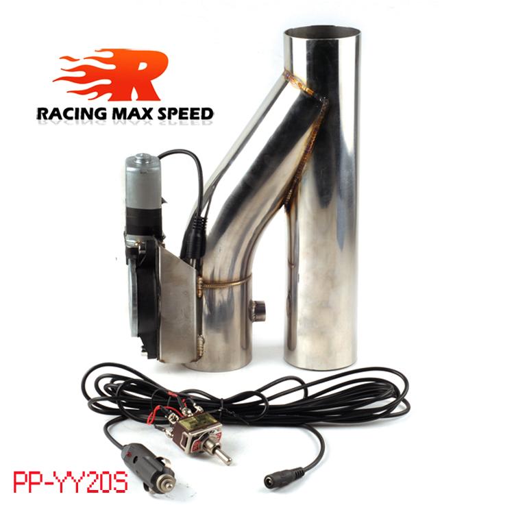 2 2.25 2.5 2.75 3 Inch Stainless Steel Y Pipe Electric Exhaust Cutout Downpipe – Exhaust Bypass Valve with Switch Button