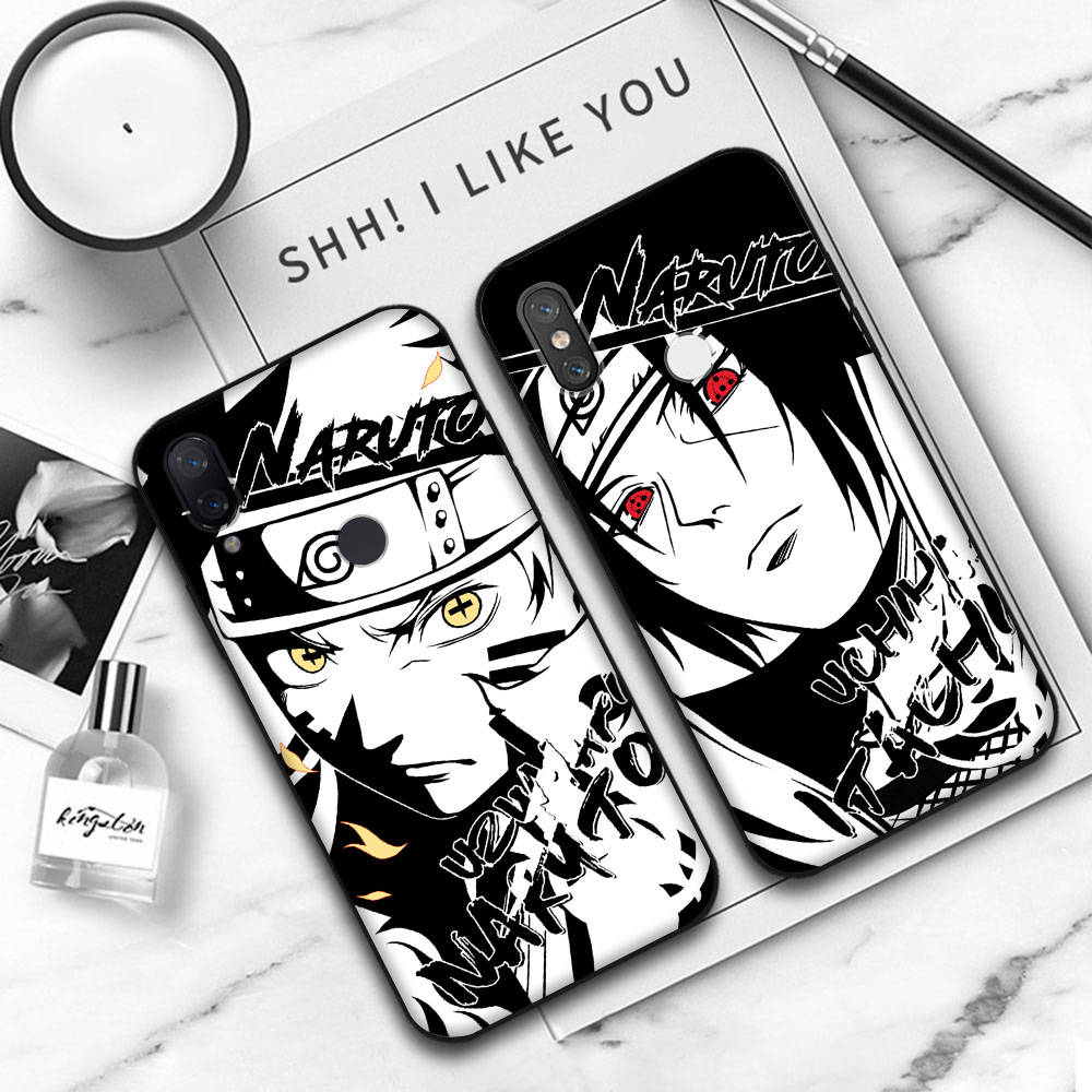 JW78 Naruto Comic Black Soft Case for Samsung Note 20 Lite S24 Ultra S23 A03 A05 A06 A11 A71 A15 A16 A13 A24 A25 A33 A52 A53 A50 M55 M35 Plus