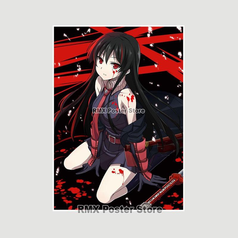 Akame Ga Kill аниме постеры и принты настенное художественное оформление белая бумага декоративные картины фотографии гостиная домашняя роспись