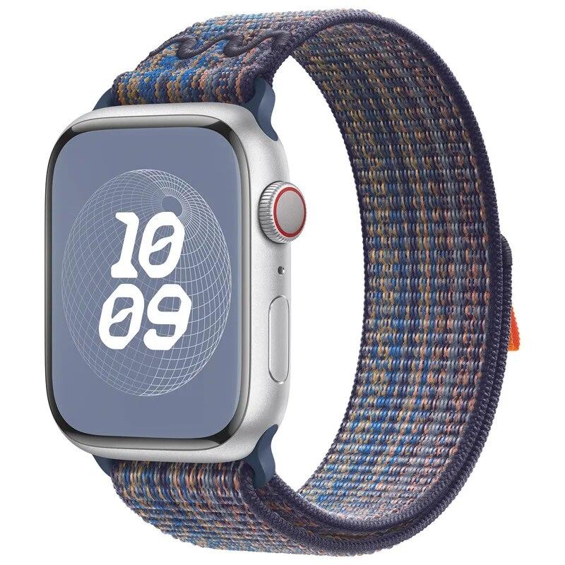 Sports Nylon Strap For Apple Watch Ultra 2 1 49mm Series 9 41mm 45mm Band Loop For iWatch 8 7 6 5 4 3 se 40mm 44mm 42mm Bracelet