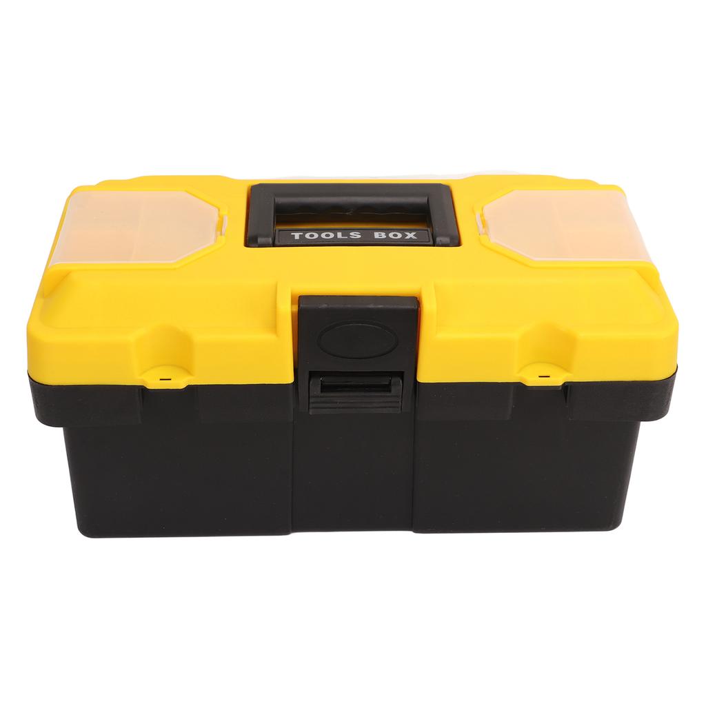Пластиковый ящик для инструментов 2-слойный портативный органайзер для хранения фурнитуры для дома, мастера, гаража с ручкой