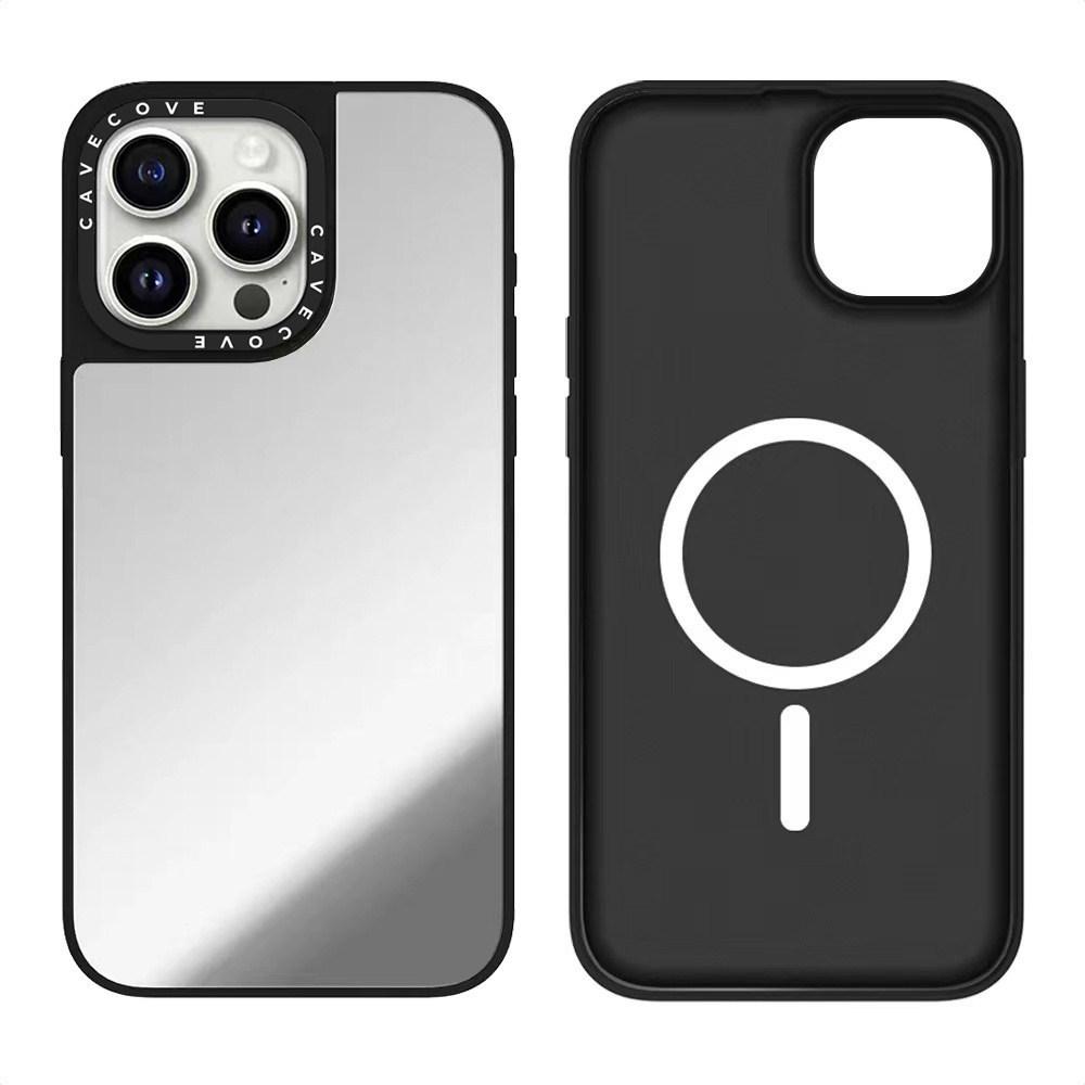 Магнитный прозрачный зеркальный чехол для макияжа MagSafe для iPhone 17 Pro Max - Ударопрочный дизайн