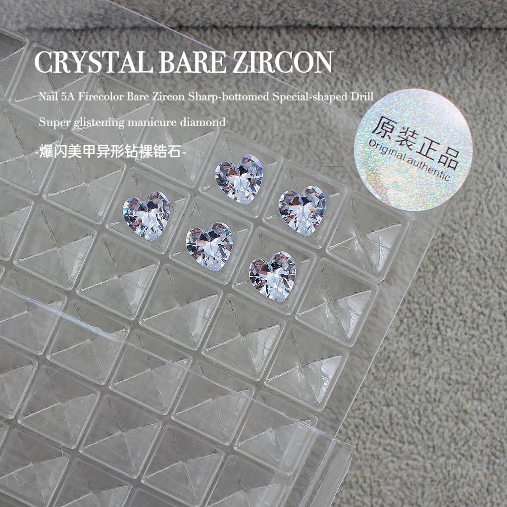 Вспышка Мини Маленький Голый Цирконий Кончик Нижний Куча Бриллиантовый Инопланетный Камень Сахарный Голубиный Яйцо Капля Воды Дизайн Ногтей Конский Глаз Украшения Для Ногтей