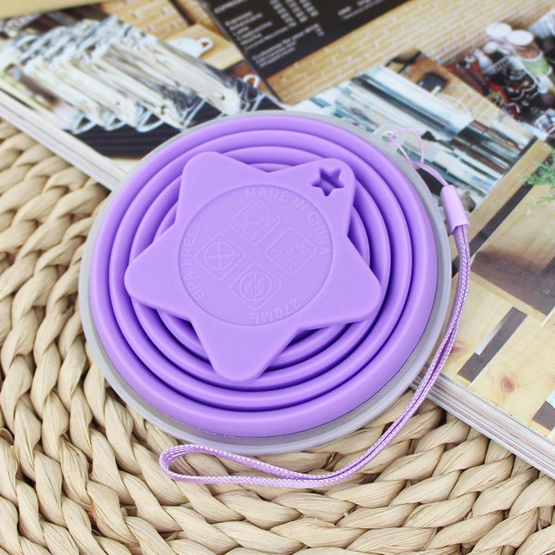 Креативная новая складная чашка из силикагеля, регулируемая чашка, портативная чашка для воды для путешествий на открытом воздухе, защита окружающей среды, с крышкой, подарочная чашка