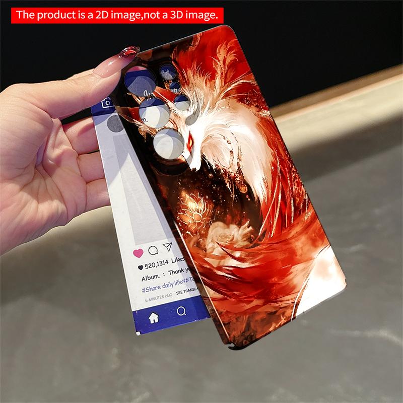 2DFlat Samsung phone case Red Fox Spirit Art Phone Case Applicable to Galaxy S22 S23 S24 S25ULTRA S26 A12 A13 A14 A15 A16