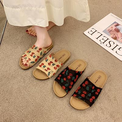 Мода 2025 Лето Сандалии на толстом каблуке Женские шлепанцы Пляжные тапочки Мягкая подошва Платформа Сабо Модная сенсация Обувь на подошве