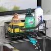 Kitchen Organizer Sink Rack Sponge Holder Kitchen Sink Organizer Towel Holder Drainer Sink Tray with Drain Pan Storage Rack