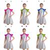 Костюм инопланетянки для девочки Комплект с короткими рукавами Дизайн с высокой талией Платье А-силуэта Космическая милашка Набор включает обруч для волос