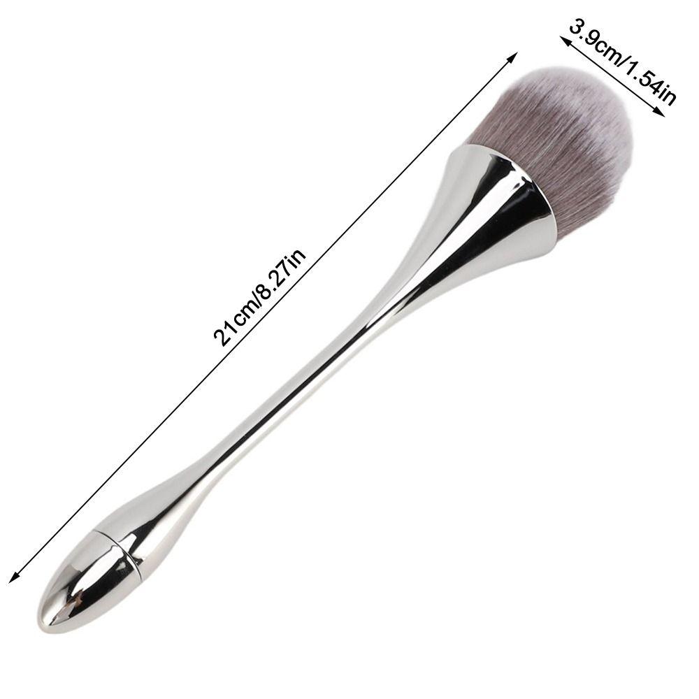 2pcs Soft Bristles Nail Art Powder Brush Ergonomic Handle Powder Remover Brush For Manicure Use