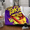 Custom Name Takis Fuego Theme Printed Blanket - Perfect for Couch, Bed, Travel & Outdoor Use | Machine Washable, Cozy & Durable.
