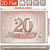 Birthday Party Backdrop Gold Polyester Banner Photo Booth Decoration 44