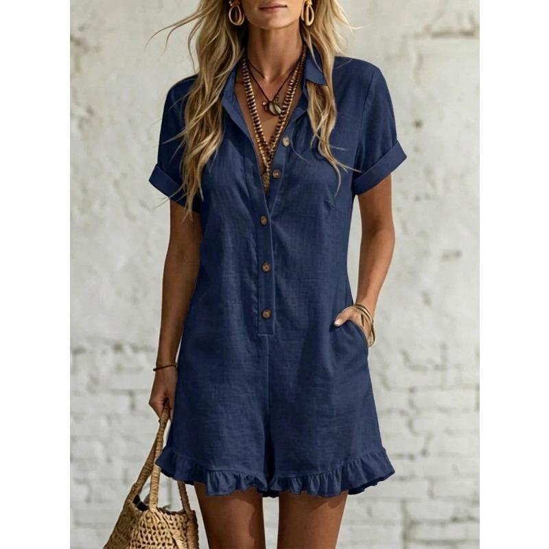Новый стиль, свободные однотонные брюки-комбинезон без рукавов с воротником-стойкой, повседневные, для женщин