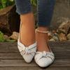 Мода 2025 Весна Осень Остроносые Туфли-балетки с бантом Женская мода Легкие Удобные Повседневные туфли Большой размер Женские лоферы