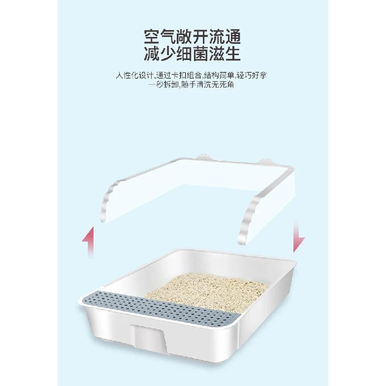 Large Full Semi-Enclosed Cat Toilet, Cat Litter Box, Anti-Sand, Small Size, Large, Full, Supplies