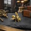 Механическое Жук-Орнамент 3D Печать, Шарнирная Пчела Игрушка-Антистресс, Гибкая Фигурка с Сочленениями и Брелоком, Динамичная Позируемая Статуэтка Насекомого