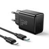 Зарядное устройство Joyroom USB-C мощностью 20 Вт с кабелем USB-C на Lightning — черный