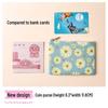 Compact Floral Canvas Wallet - Zipper Coin Purse & Card Holder