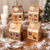 24 Pcs Christmas Gingerbread House Gift Box Paper House Treat Boxes for Holiday Party Favors Cookie Candy Gifts Packaging