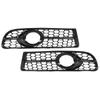 1 Pair Front Fog Lamp Grille Bezel 8E0807681F Glossy Black Fog Light Cover Replacement for A4 B7