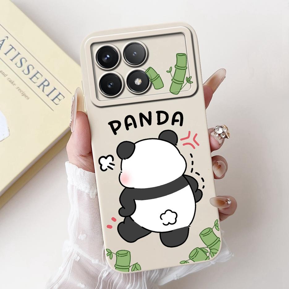 For Xiaomi Poco X6 Pro 5G Case Cute Panda Cartoon Cover Soft Silicone Phone Case For Xiaomi Poco X6 Neo PocoX6 Pro Fundas Bumper