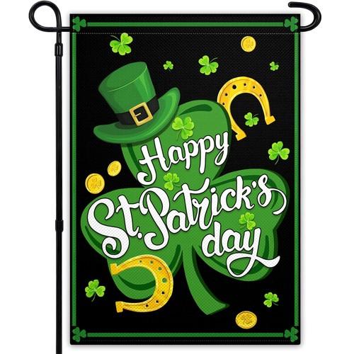 St 12 inches by 18 inches, Patrick'S Day Double Sided Garden ags EEJ UUN