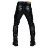 Motorcycle Riding Pants Mens PU Leather Windproof Waterproof Protective Gear
