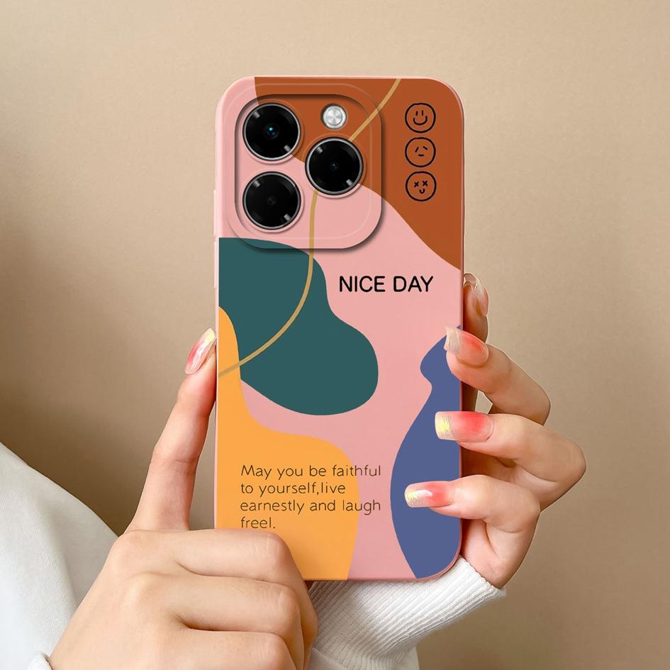 Бампер для Infinix Smart 9 Note 40X Hot 50 50Pro Plus 50i Zero 40 5G 4G чехол с узором в клетку жидкий силикон противоударный защитный для Infinix новый чехол