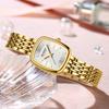 CURREN Brand Rectangle Ultrathin Nordic Bauhaus Simple Design Japan Quartz Lady Fashion Stainless Steel Watches for Women
