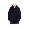 Li-Ning Comfortable Casual Loose Hooded Simple Breathable Sweatshirt Unisex Sweatshirt Black YWDU361-1