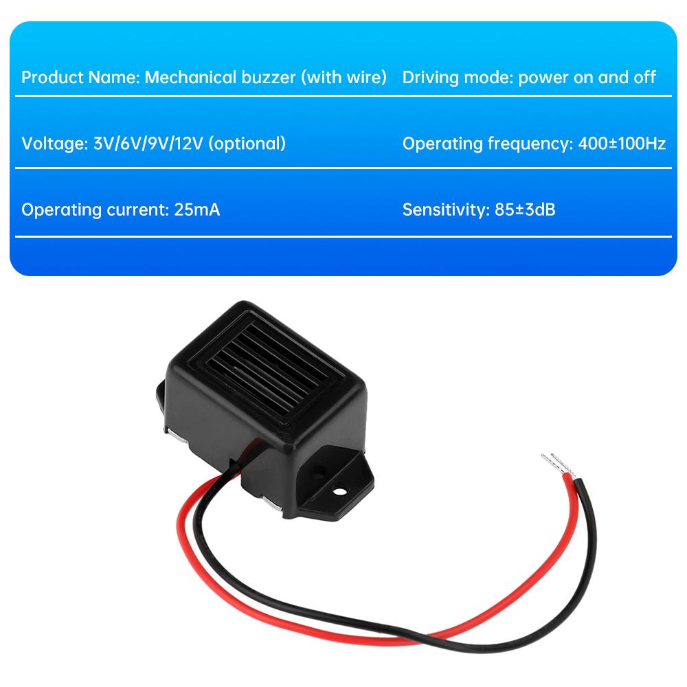 Звуковой сигнализатор DC 12V 85dB Мини электронные звуковые сигнализаторы Постоянный тон Активный механический зуммер