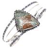 Amrican Jasper Gemstone Antique Silver Jewelry Cuff Bracelets 7''Adjustable