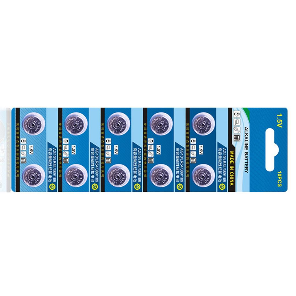 High Energy Density 1.5V Button Cell Batteries AG10/LR54 Alkaline Button Batteries for Watches Calculators Devices