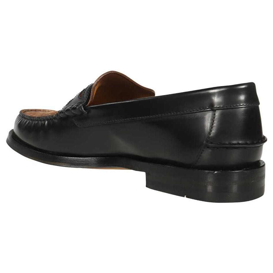 Gucci Лоферы из кожи с переплетением Мужские Черные 644724 AAA4N 1059